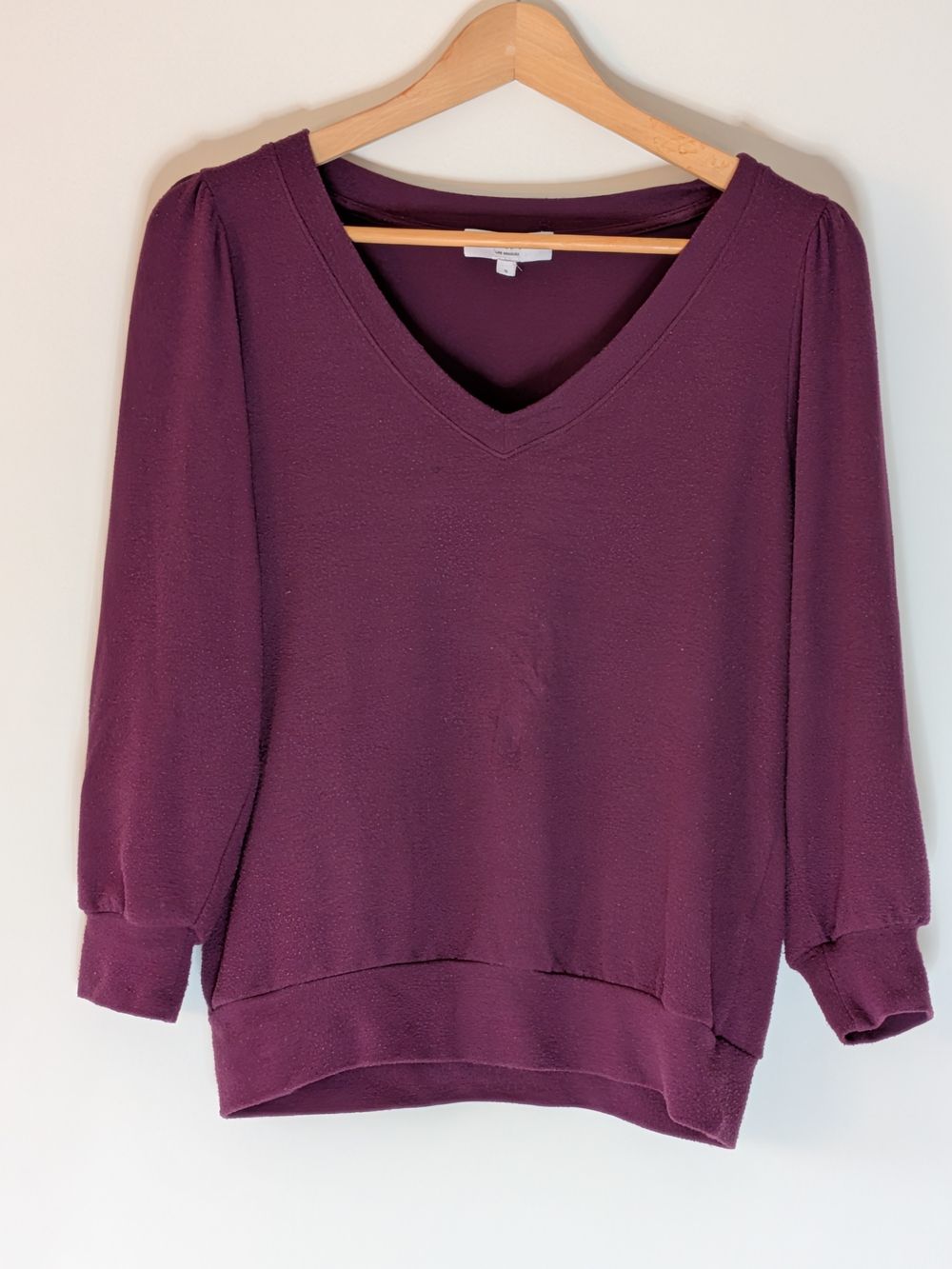 Michael Stars V-Neck Sweater in Plum